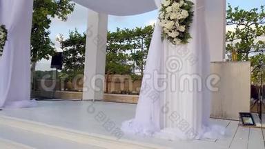 美丽的慢镜头视频高清犹太胡帕，婚礼门。